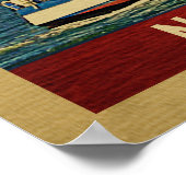 ノーフォークセイボートヴィンテージトラベルバージニア ポスター (角)