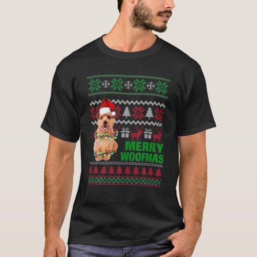 ノーフォークテメリーリアは醜いクリスマスS Tシャツ (正面)