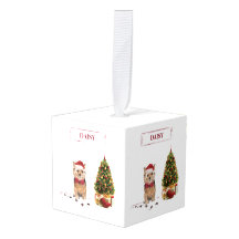 ノーフォークテリアおもしろいー・クリスマスドッグと木