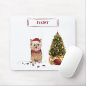 ノーフォークテリアおもしろいー・クリスマスドッグと木 マウスパッド (マウス)