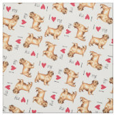 ノーフォークテリアが大好き ファブリック (見本)