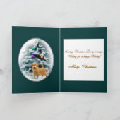 ノーフォークテリアのクリスマスプレゼント シーズンカード (内部)