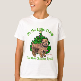 ノーフォークテリアのクリスマスプレゼント Tシャツ