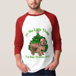 ノーフォークテリアのクリスマスプレゼント Tシャツ