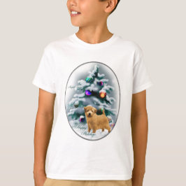 ノーフォークテリアのクリスマスプレゼント Tシャツ