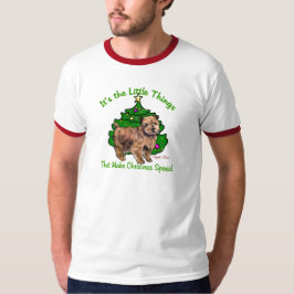 ノーフォークテリアのクリスマスプレゼント Tシャツ