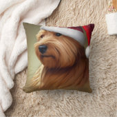 ノーフォークテリアクリスマス クッション (ブランケット)