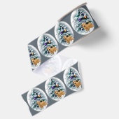 ノーフォークテリアクリスマス グログランリボン (裏面)