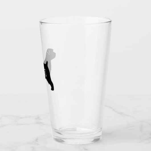 ノーフォークテリアシルエットパーソナライズされたドッグ愛好家 タンブラーグラス (左)