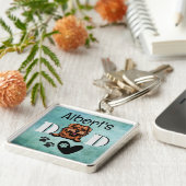 ノーフォークテリアパーソナライズされたーのぞき キーホルダー (側面)