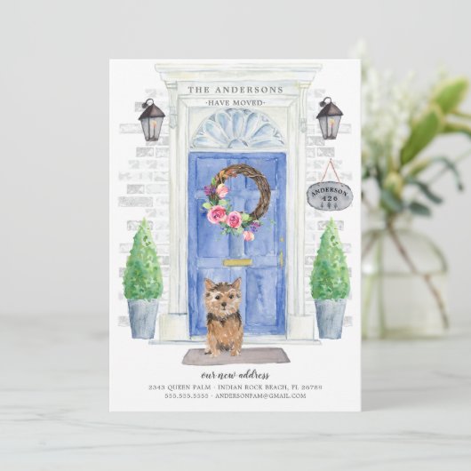 ノーフォークテリアフロントドア移動アナウンス 招待状 (スタンド正面)