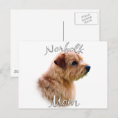 ノーフォークテリアママ2 ポストカード (正面/裏面)