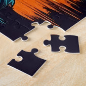 ノーフォークテリアーとサングラスをビーチ ジグソーパズル (側面)