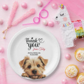 ノーフォークテリア ペーパープレート (パーティー)