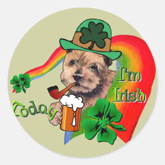 ノーフォークテリアSt patricks ラウンドシール (正面)