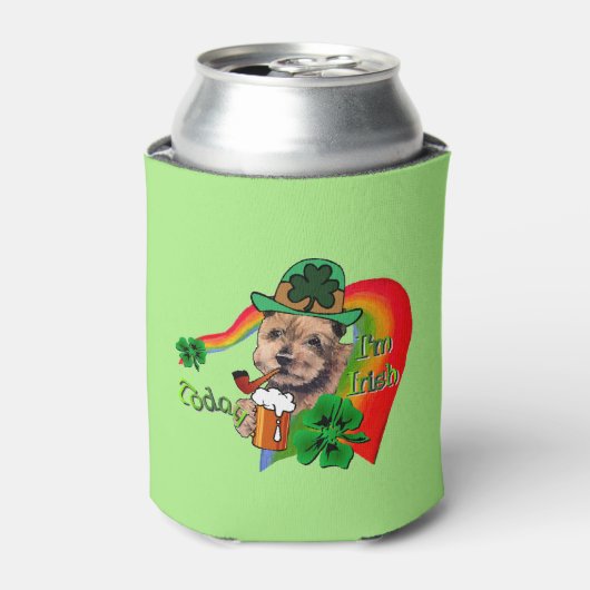 ノーフォークテリアSt patricks 缶クーラー (缶正面)