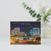 ノーフォークバージニアの夜景 ポストカード (スタンド正面)