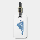 ノーフォークバージニアウッドグレイン ラゲッジタグ (正面縦)