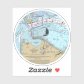 ノーフォークバージニア州地図 シール (シート)