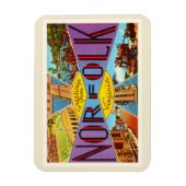 ノーフォークバージニアVAオールドヴィンテージ旅行はがき –  マグネット (縦)