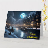 ノーフォークブラッドクリスマスカード カード (黄色い花)