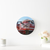 ノーフォーク南部鉄道911ディーゼル機関車 ラウンド壁時計 (ホーム)