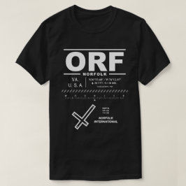 ノーフォーク国際的空港ORF Tシャツ