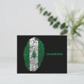 ノーフォーク島の旗の指紋"INASMULD" ポストカード (スタンド正面)