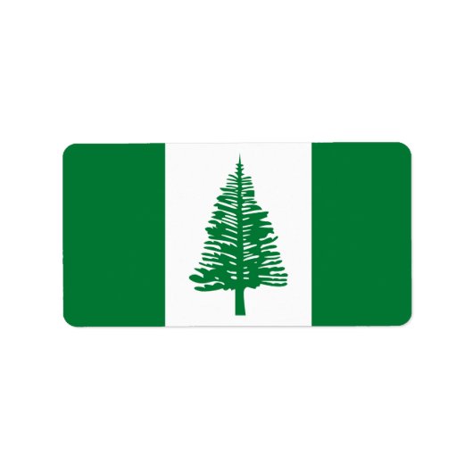 ノーフォーク島の旗 ラベル (正面)