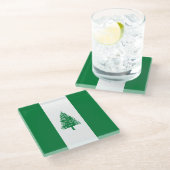 ノーフォーク島国旗 ガラスコースター (アングル)