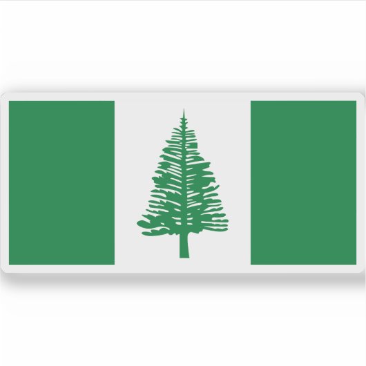 ノーフォーク島国旗 シール (正面)