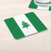 ノーフォーク島国旗 スクエアペーパーコースター (アングル)