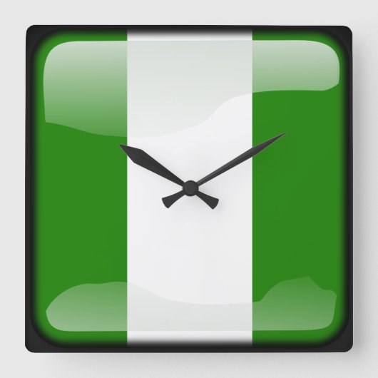 ノーフォーク島国旗 スクエア壁時計 (正面)