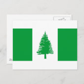 ノーフォーク島国旗 ポストカード (正面/裏面)