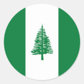 ノーフォーク島国旗 ラウンドシール (正面)