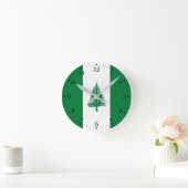 ノーフォーク島国旗 ラウンド壁時計 (ホーム)