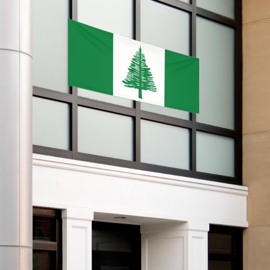 ノーフォーク島国旗 横断幕 (ビルの外側)