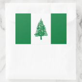 ノーフォーク島国旗 長方形シール (バッグ)