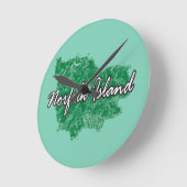 ノーフォーク島 ラウンド壁時計 (傾斜)