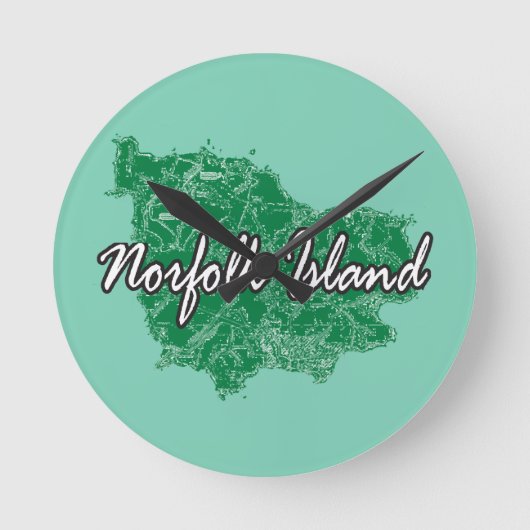 ノーフォーク島 ラウンド壁時計 (正面)
