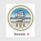 ノーフォーク市章(バージニア州、アメリカ合衆国) シール (シート)