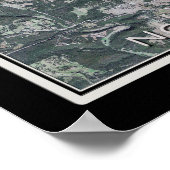 ノーフォーク湖アーカンソー衛星ポスターマップ ポスター (角)