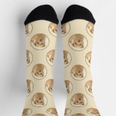 ノーフォーク絵を描テリアのかわいいオリジナルペットドッグアート ソックス (上部)