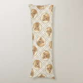 ノーフォーク絵を描テリアのかわいいオリジナルペットドッグアート ボディピロー (正面縦)