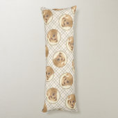 ノーフォーク絵を描テリアのかわいいオリジナルペットドッグアート ボディピロー (裏面 (縦))