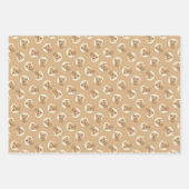 ノーフォーク絵を描テリアのかわいいオリジナルペットドッグアート ラッピングペーパーシート (正面3)