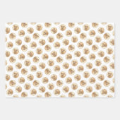 ノーフォーク絵を描テリアのかわいいオリジナルペットドッグアート ラッピングペーパーシート (正面2)