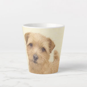 ノーフォーク絵画テリアのオリジナル- Dog Art カフェラテマグ