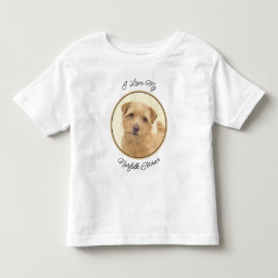 ノーフォーク絵画テリアのオリジナル- Dog Art トドラーTシャツ