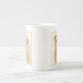 ノーフォーク絵画テリアのオリジナル- Dog Art ボーンチャイナマグカップ (正面)